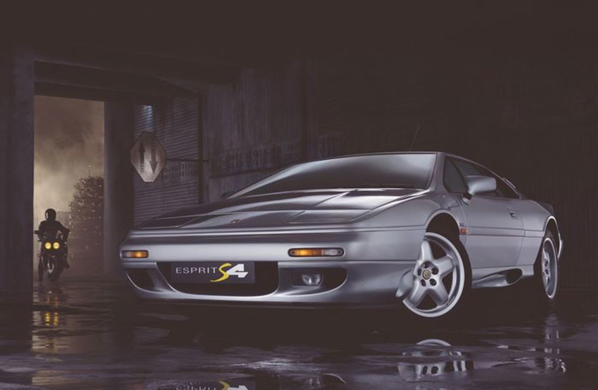 ‘Silver Dream Machine’ Lotus Espirit poster